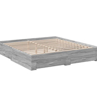 Bettgestell mit Schubladen Grau Sonoma 180x200cm Holzwerkstoff