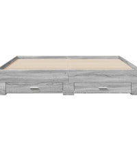 Bettgestell mit Schubladen Grau Sonoma 180x200cm Holzwerkstoff
