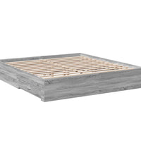Bettgestell mit Schubladen Grau Sonoma 180x200cm Holzwerkstoff