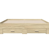 Bettgestell mit Schubladen Sonoma-Eiche 160x200cm Holzwerkstoff
