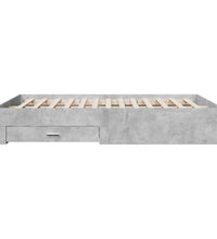 Bettgestell mit Schubladen Betongrau 160x200 cm Holzwerkstoff