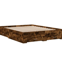 Bettgestell mit Schubladen Räuchereiche 160x200cm Holzwerkstoff