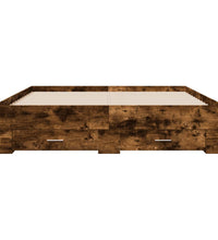 Bettgestell mit Schubladen Räuchereiche 160x200cm Holzwerkstoff