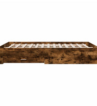 Bettgestell mit Schubladen Räuchereiche 160x200cm Holzwerkstoff