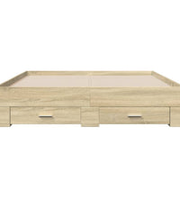 Bettgestell mit Schubladen Sonoma-Eiche 150x200cm Holzwerkstoff