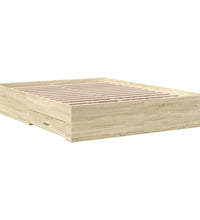 Bettgestell mit Schubladen Sonoma-Eiche 150x200cm Holzwerkstoff