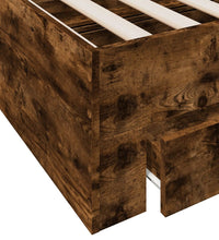 Bettgestell mit Schubladen Räuchereiche 150x200cm Holzwerkstoff