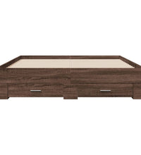 Bettgestell mit Schubladen Braun Eichen-Optik 150x200 cm