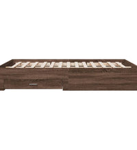 Bettgestell mit Schubladen Braun Eichen-Optik 150x200 cm