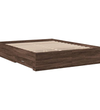 Bettgestell mit Schubladen Braun Eichen-Optik 150x200 cm