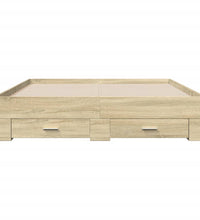 Bettgestell mit Schubladen Sonoma-Eiche 140x200cm Holzwerkstoff