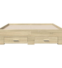 Bettgestell mit Schubladen Sonoma-Eiche 120x200cm Holzwerkstoff