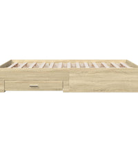 Bettgestell mit Schubladen Sonoma-Eiche 120x200cm Holzwerkstoff
