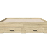 Bettgestell mit Schubladen Sonoma-Eiche 140x190cm Holzwerkstoff