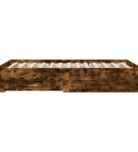 Bettgestell mit Schubladen Räuchereiche 135x190cm Holzwerkstoff
