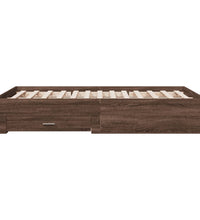 Bettgestell mit Schubladen Braun Eichen-Optik 135x190 cm