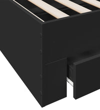 Bettgestell mit Schubladen Schwarz 120x190 cm Holzwerkstoff