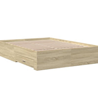 Bettgestell mit Schubladen Sonoma-Eiche 120x190cm Holzwerkstoff