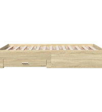Bettgestell mit Schubladen Sonoma-Eiche 120x190cm Holzwerkstoff