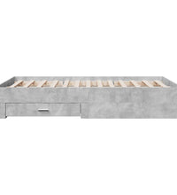 Bettgestell mit Schubladen Betongrau 120x190 cm Holzwerkstoff