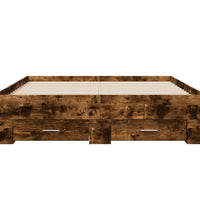 Bettgestell mit Schubladen Räuchereiche 120x190cm Holzwerkstoff