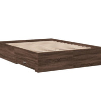 Bettgestell mit Schubladen Braun Eichen-Optik 120x190 cm
