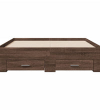 Bettgestell mit Schubladen Braun Eichen-Optik 120x190 cm