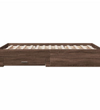 Bettgestell mit Schubladen Braun Eichen-Optik 120x190 cm