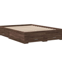 Bettgestell mit Schubladen Braun Eichen-Optik 120x190 cm