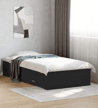 Bettgestell mit Schubladen Schwarz 100x200 cm Holzwerkstoff