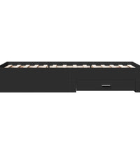 Bettgestell mit Schubladen Schwarz 100x200 cm Holzwerkstoff