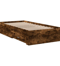 Bettgestell mit Schubladen Räuchereiche 100x200cm Holzwerkstoff