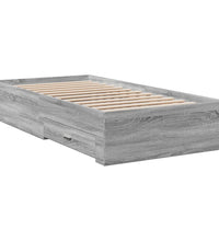 Bettgestell mit Schubladen Grau Sonoma 100x200 cm Holzwerkstoff