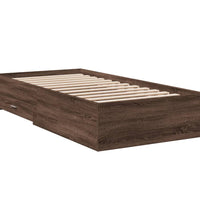 Bettgestell mit Schubladen Braun Eichen-Optik 100x200 cm