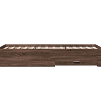 Bettgestell mit Schubladen Braun Eichen-Optik 100x200 cm
