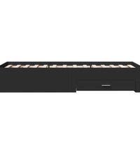 Bettgestell mit Schubladen Schwarz 90x200 cm Holzwerkstoff