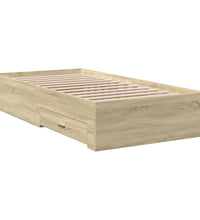 Bettgestell mit Schubladen Sonoma-Eiche 90x200cm Holzwerkstoff