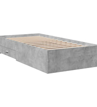 Bettgestell mit Schubladen Betongrau 90x200 cm Holzwerkstoff