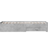 Bettgestell mit Schubladen Betongrau 90x200 cm Holzwerkstoff