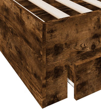 Bettgestell mit Schubladen Räuchereiche 90x200cm Holzwerkstoff