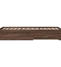 Bettgestell mit Schubladen Braun Eichen-Optik 90x200 cm