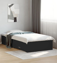 Bettgestell mit Schubladen Schwarz 90x190 cm Holzwerkstoff