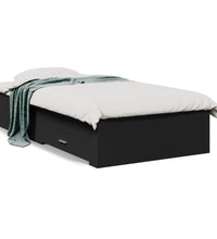 Bettgestell mit Schubladen Schwarz 90x190 cm Holzwerkstoff
