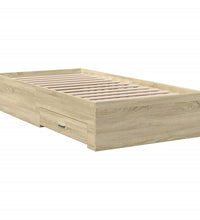 Bettgestell mit Schubladen Sonoma-Eiche 90x190 cm Holzwerkstoff