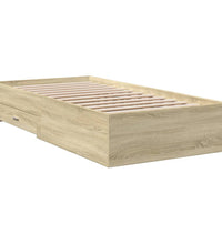 Bettgestell mit Schubladen Sonoma-Eiche 90x190 cm Holzwerkstoff