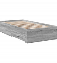 Bettgestell mit Schubladen Grau Sonoma 90x190 cm Holzwerkstoff
