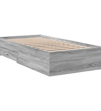 Bettgestell mit Schubladen Grau Sonoma 90x190 cm Holzwerkstoff