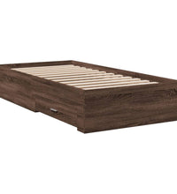 Bettgestell mit Schubladen Braun Eichen-Optik 90x190 cm