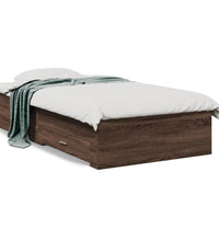 Bettgestell mit Schubladen Braun Eichen-Optik 90x190 cm