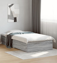 Bettgestell mit Schubladen Grau Sonoma 75x190 cm Holzwerkstoff